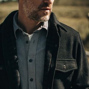 Taylor Stitch Mens Utility Shirt Jacket, Maritime shirt jacket, wool, 38